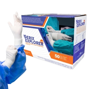 Manusi Chirurgicale Sterile Latex, Nepudrate, 8.0, Serix Explorer Plus, 50 perechi/set, 10 set/BAX