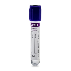 Vacutainer Hematologie 2ml cu K3 EDTA , PET, Dop Mov, Serix, 100 buc/set, 12 set/BAX