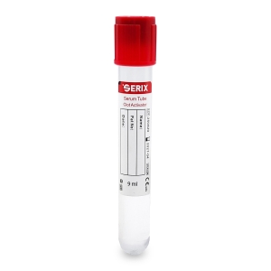 Vacutainer Biochimie 9ml cu Clot activator, PET, Dop Rosu, Serix, 100 buc/set, 12 set/BAX