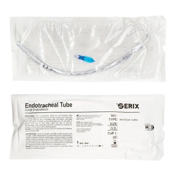 Sonda Endotraheala IOT cu balonas si mandren, D.I. (mm) 7.5, Serix, 25 buc/set, 8 set/BAX