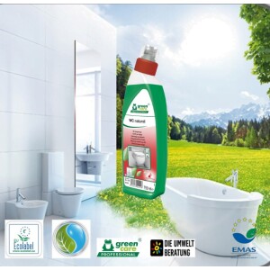 Solutie ecologica  WC Natural, Green Care, pentru curatat vasul de toaleta, pisoare sau bideul, 750ml, certificat Ecolabel, Biodegradabil complet