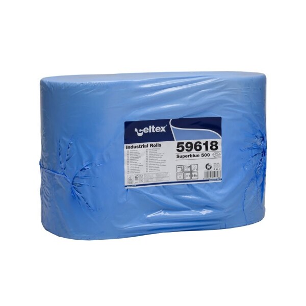 role-hartie-industriala-albastra-3-straturi-celtex-superblue-500-59618.jpg Rola hartie industriala Celtex Superblue 59618, 3 straturi, dim. laveta 36 x 36 cm, 180 metri, 500 lavete/rola, 2 role/bax, pentru uz industrial si spalatorii auto.